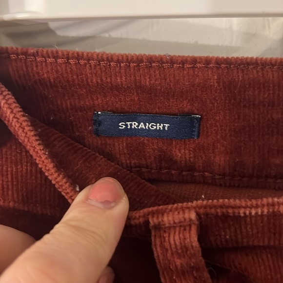 Talbots Womens 8P Burnt Orange Simply Flattering Pocket Straight Corduroy Pants - Picture 3 of 5